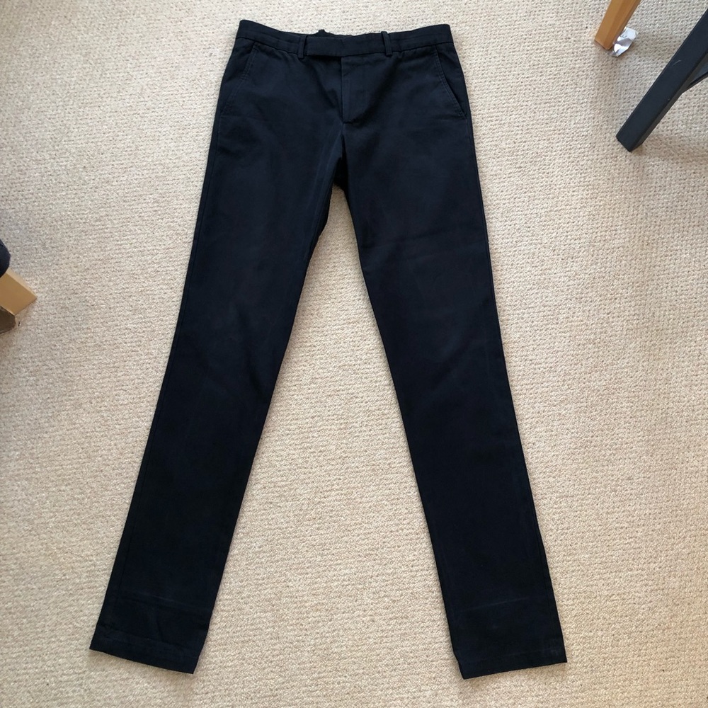 Alexander McQUEEN Black Chino Trousers, size IT48, US 31
